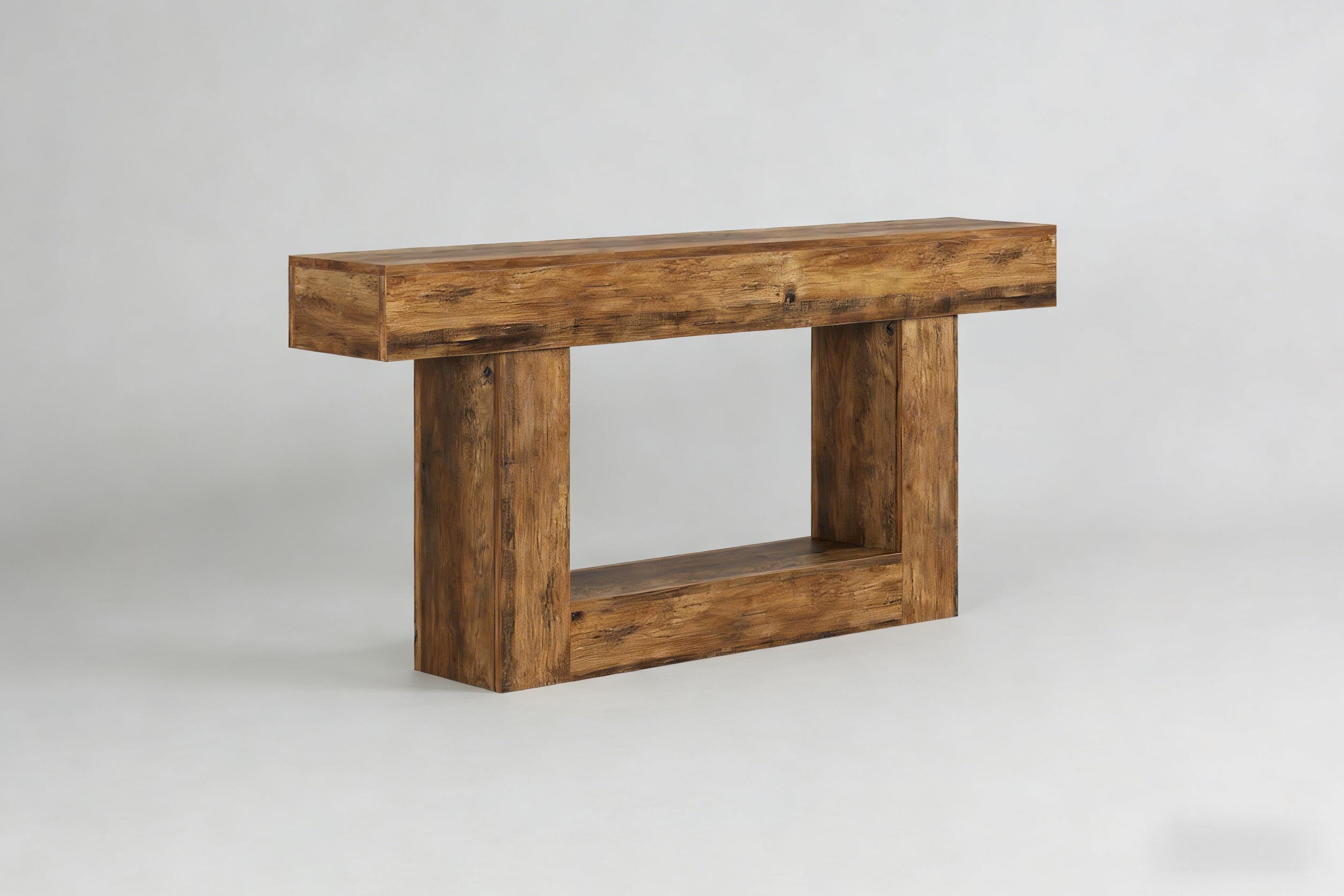 Wooden Console Table, Farmhouse 2-Tier Sofa Table Entryway Table_voghion.com